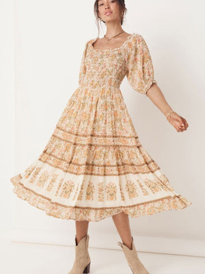 Juniper Shirred Dress - Southern Hippie