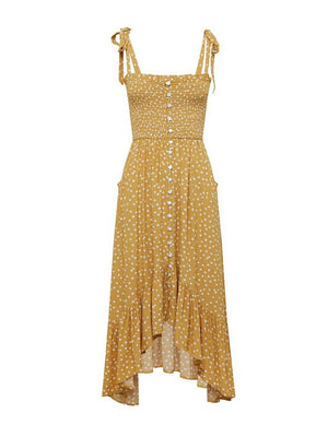Maise Shirring Midi Dress - Southern Hippie