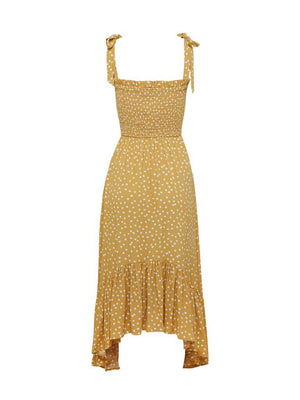 Maise Shirring Midi Dress - Southern Hippie