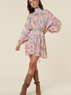 Mossy High Neck Mini Dress - Southern Hippie